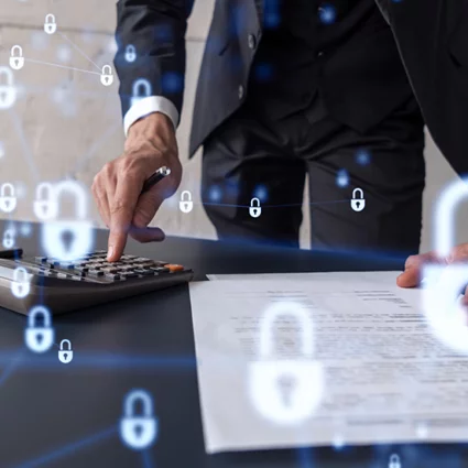 A businessman seeks to prevent accounting fraud by importing correct calculations into a calculator.