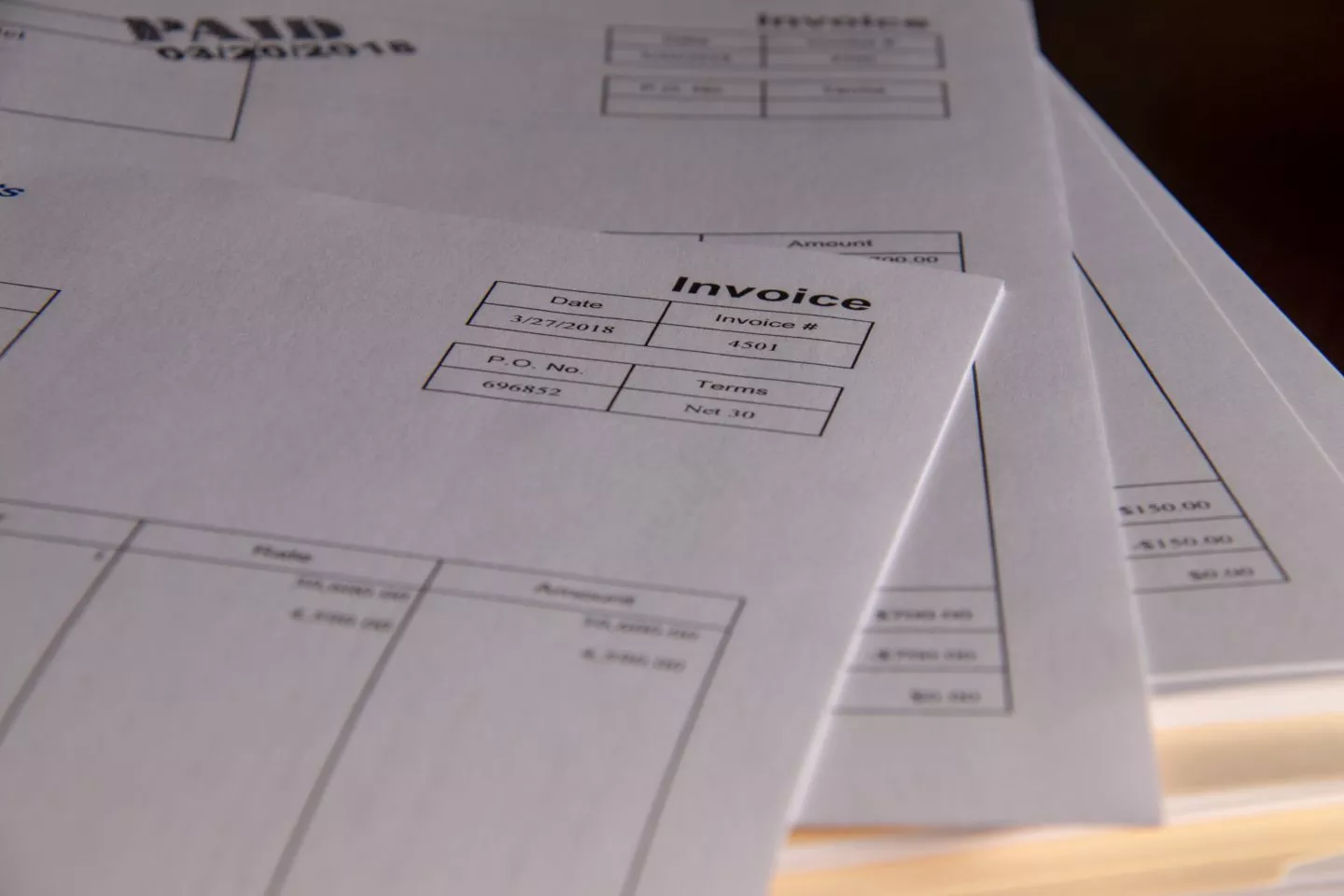 an image of an invoice